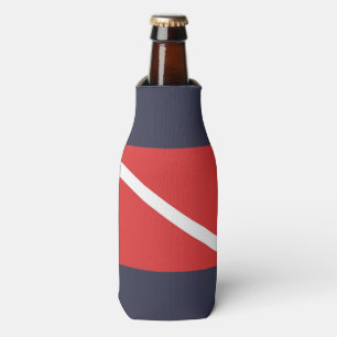 SPORTTAUCHEN-ROTE FLAGGEN-SYMBOL, TAUCHER-FLASCHE FLASCHENKÜHLER
