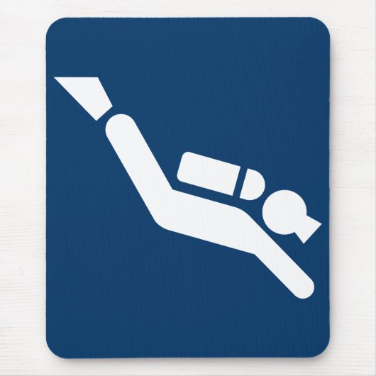 Sporttauchen-Symbol Mousepad (Vorne)