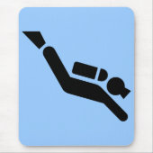 Sporttauchen-Symbol Mousepad (Vorne)