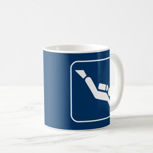 Sporttauchen-Symbol-Tasse Kaffeetasse (VorderseiteRechts)