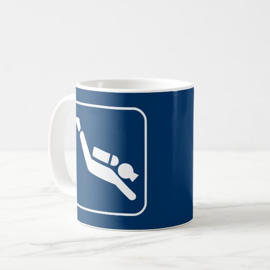 Sporttauchen-Symbol-Tasse Kaffeetasse (Vorderseite Links)