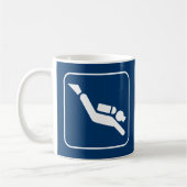 Sporttauchen-Symbol-Tasse Kaffeetasse (Links)