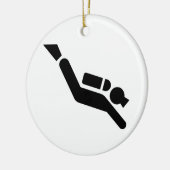 Sporttauchen-Symbol-Verzierung Keramik Ornament (Links)