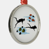 Sporttauchen-Szene Ornament Aus Metall (Rechts)