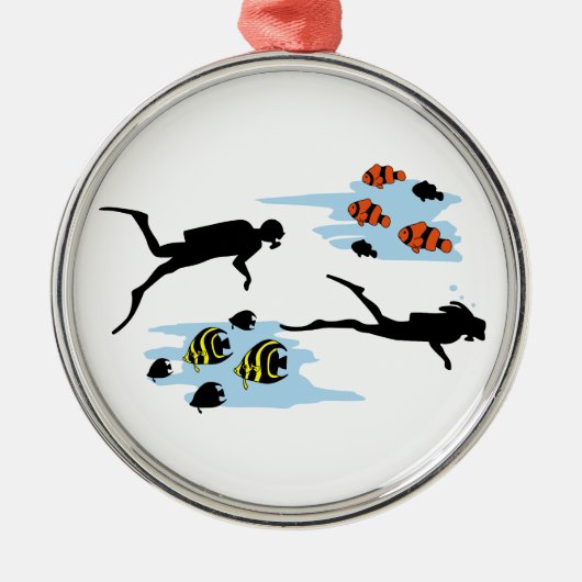 Sporttauchen-Szene Ornament Aus Metall (Vorne)