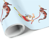 Sporttauchen Weihnachtsmann Geschenkpapier (Rolleneckpunkt)