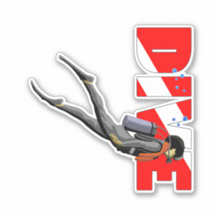 Sporttaucher Aufkleber