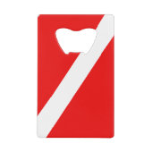 Sporttaucher-Flagge Geldkarten Flaschenöffner (Vorderseite)