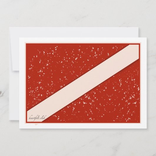 Sporttaucher-Flaggen-Einladung Einladung (Rückseite)