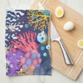 Sporttaucher-Geschirrtuch Geschirrtuch (Viertel Falte)