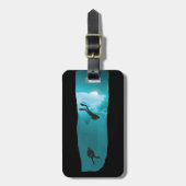 Sporttaucher in Cenote Gepäckanhänger (Vorderseite vertikal)