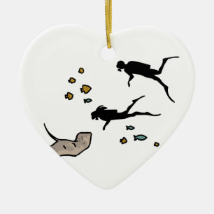 Sporttaucher Keramikornament