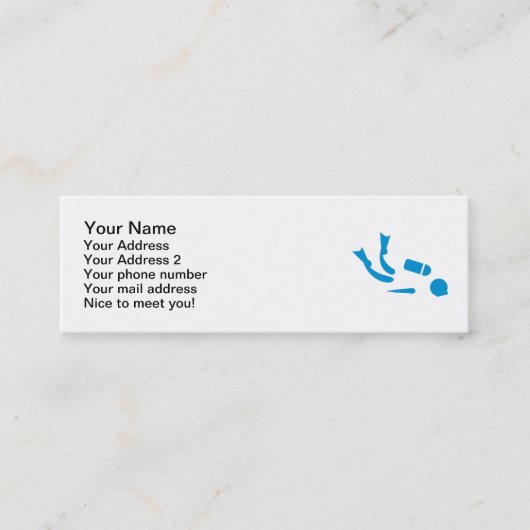 Sporttaucher Mini Visitenkarte (Vorderseite)