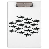 Sporttaucher-Schwimmen mit einer Schule der Klemmbrett (Vorderseite)