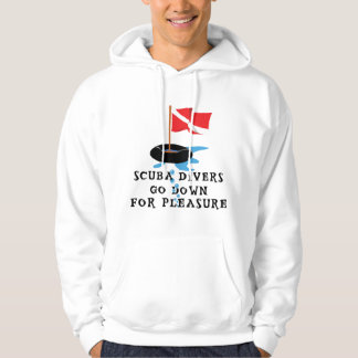 Sporttaucher streben unten Vergnügen an Hoodie