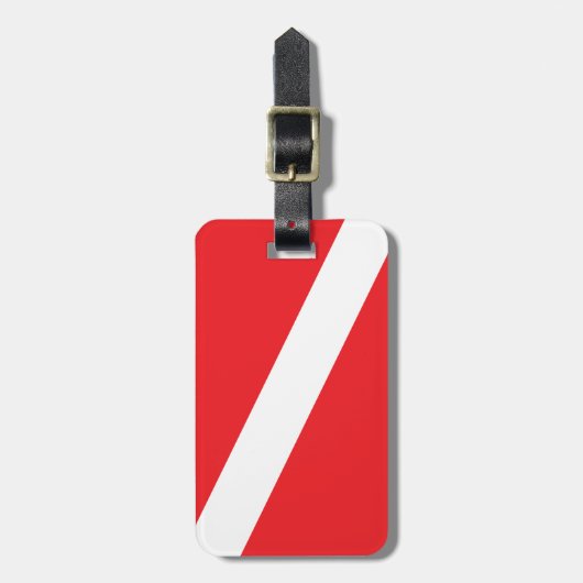 Sporttaucher-Tauchen-Flaggen-Gepäckanhänger Gepäckanhänger (Vorderseite vertikal)