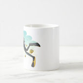 Sporttaucher Unterwasser mit Fischen Kaffeetasse (Mittel)