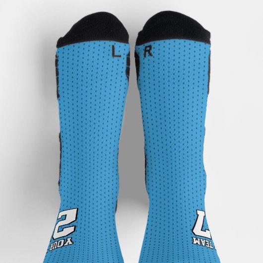 Sportteam Blauer Name Basketball Socken (Oben)