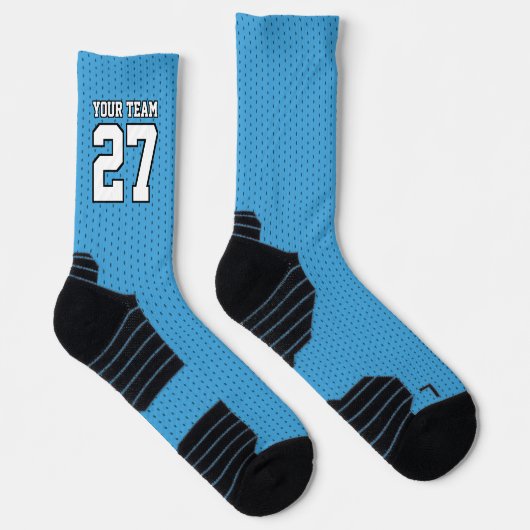 Sportteam Blauer Name Basketball Socken (Rechts)
