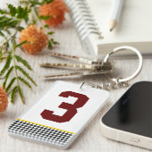 Sportteam des Schachbrettes färbt Single NUMMER Sp Schlüsselanhänger (Vorderseite rechts)