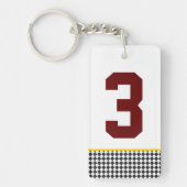 Sportteam des Schachbrettes färbt Single NUMMER Sp Schlüsselanhänger (Vorderseite)