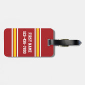 Sportteam Football Jersey Individuelle Name Nummer Gepäckanhänger (Rückseite horizontal)