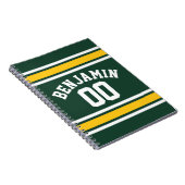 Sportteam Football Jersey Individuelle Name Nummer Notizblock (Rechte Seite)