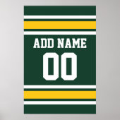 Sportteam Football Jersey Individuelle Name Nummer Poster (Vorne)