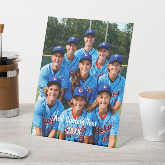 Sportteam Foto personalisierter Teamsport Sockelschild (In SItu)