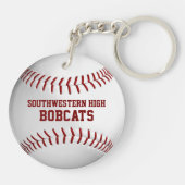 Sportteam-Geschenke mit dem Namen Baseball Schlüsselanhänger (Rückseite)