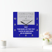 Sportteam gibt Geschenke mit Ihrem FOTO, TEXT oder Quadratische Wanduhr (Zuhause)