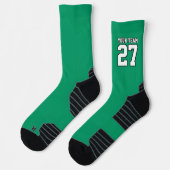 Sportteam Grüne weiße Bezeichnung Basketball Socken (Links)