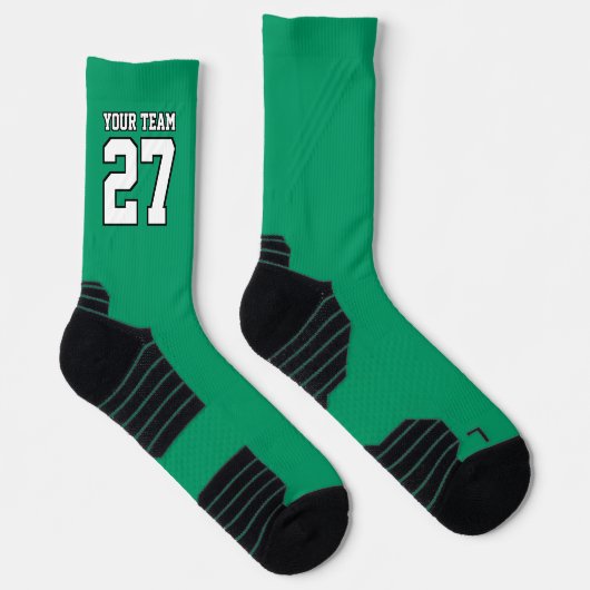 Sportteam Grüne weiße Bezeichnung Basketball Socken (Rechts)
