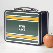 Sportteam Ihr Name Grün Gold Weiß Metall Brotdose (Beispiel)