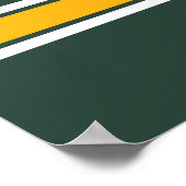 Sportteam Ihr Name Grün Gold Weiß Poster (Ecke)