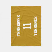 Sportteam Jersey Custom Dark Goldenrod Fleecedecke (Vorderseite)
