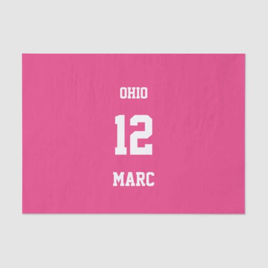 Sportteam Lüfter Maßgeschneidertes Cerin Rosa Seidenpapier (Vorderseite)