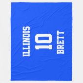 Sportteam Maßgeschneidert Brilliant Blue Fleecedecke (Vorderseite)