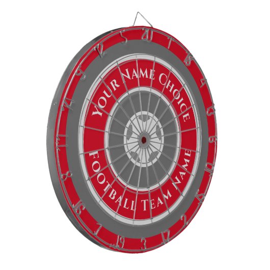Sportteam Personalisiert in Red Dart Board Dartscheibe (Vorderseite Links)