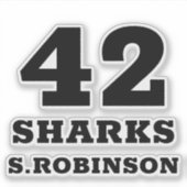 SPORTTEAM — Personalisierte Player Stickers Aufkleber (Vorderseite)