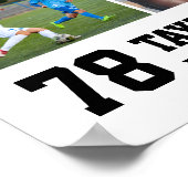 Sportteam Senior Night Player Foto Collage Poster (Ecke)