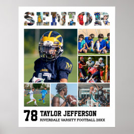 Sportteam Senior Night Player Foto Collage Poster