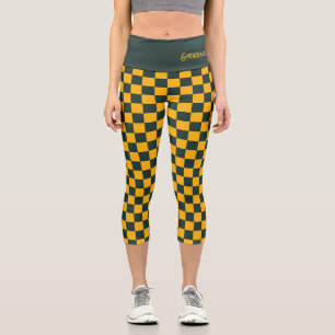 Sportteam überprüft den Namen der Green Gold Schoo Capri Leggings