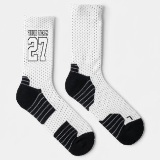 Sportteam Weißer Name Basketball Socken