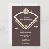 Sportthema Baseball Liebe Hochzeit Einladungen (Vorderseite)