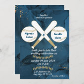 Sportthema Baseball Liebe Hochzeit Einladungen (Vorne/Hinten)