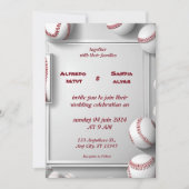 Sportthema Baseball Liebe Hochzeit Einladungen (Vorderseite)