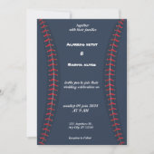 Sportthema Baseball Liebe Hochzeit Einladungen (Vorderseite)