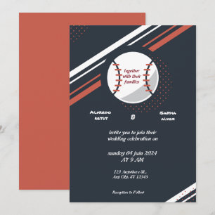Sportthema Baseball Liebe Hochzeit Einladungen