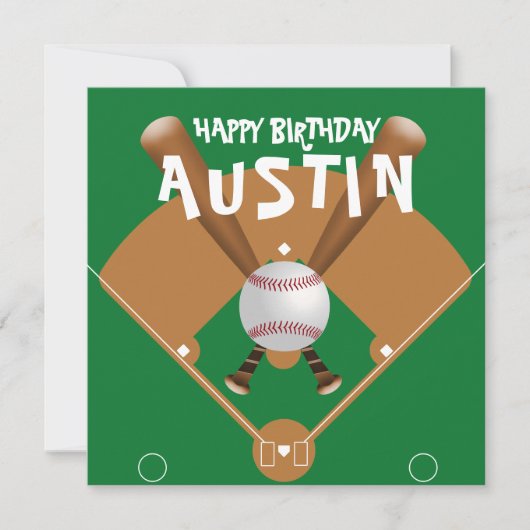 Sportthema Baseball Papier Napkins Einladung (Vorderseite)